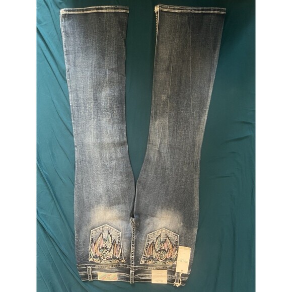 NEW WITH TAG MISS ME JEANS  BOOT CUT MID-RISE 33x32 Waist 33” - Picture 10 of 15